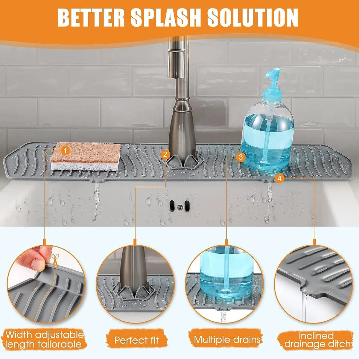 Foldable Kitchen Faucet Mat